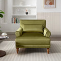37.8 Velvet Accent Chair with Ergonomic Lumbar Support