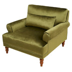 37.8 Velvet Accent Chair with Ergonomic Lumbar Support
