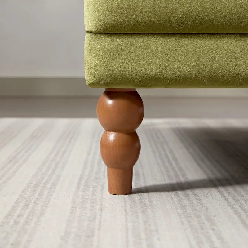 37.8 Velvet Accent Chair with Ergonomic Lumbar Support