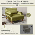 37.8 Velvet Accent Chair with Ergonomic Lumbar Support