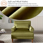 37.8 Velvet Accent Chair with Ergonomic Lumbar Support