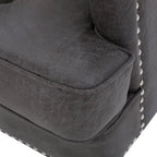 Slate 28 Button Tufted Club Chair with Nailheads