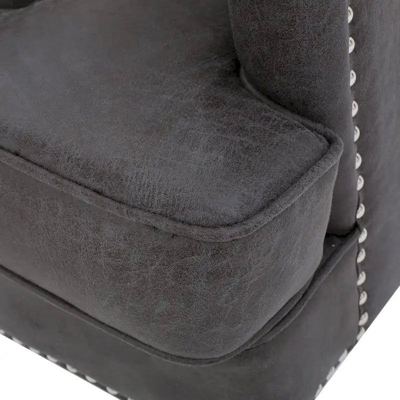 Slate 28 Button Tufted Club Chair with Nailheads