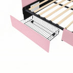 Full Size Upholstered Daybed with 2 Drawers