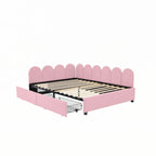 Full Size Upholstered Daybed with 2 Drawers