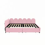 Full Size Upholstered Daybed with 2 Drawers