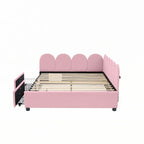 Full Size Upholstered Daybed with 2 Drawers