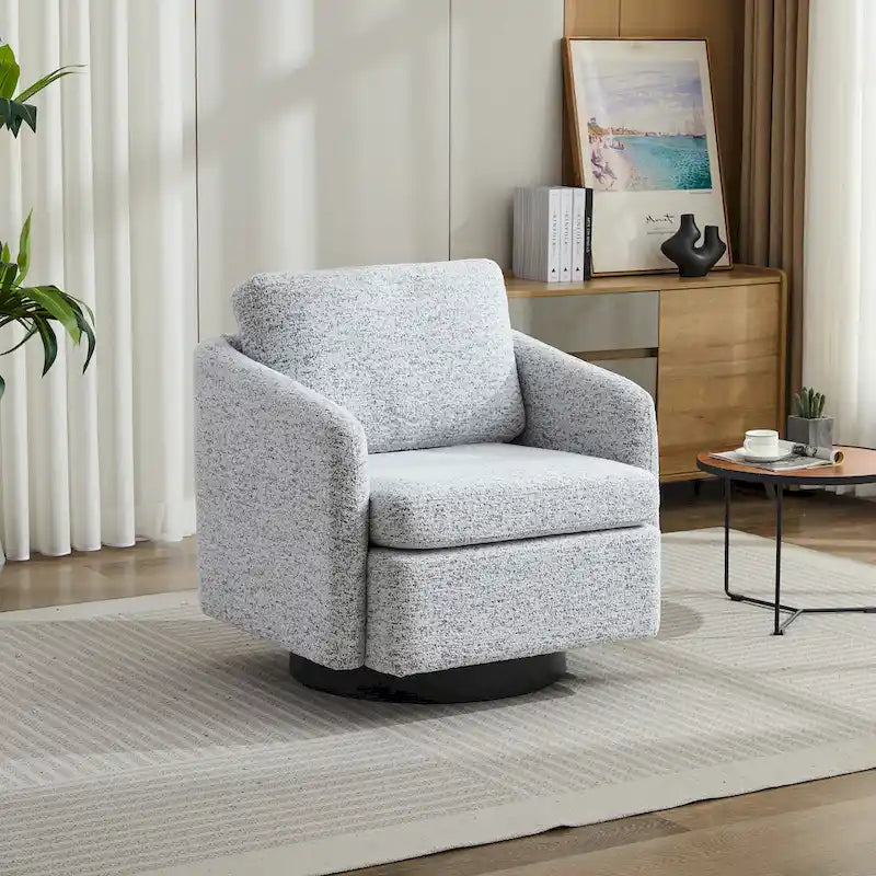 - Clara Chenille Swivel Accent Chair with Sleek Modern Design and Plush Cushioning - 31.5W