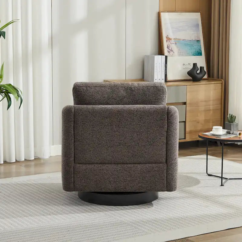 - Clara Chenille Swivel Accent Chair with Sleek Modern Design and Plush Cushioning - 31.5W