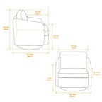 - Clara Chenille Swivel Accent Chair with Sleek Modern Design and Plush Cushioning - 31.5W
