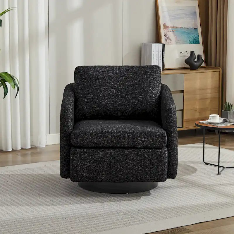 - Clara Chenille Swivel Accent Chair with Sleek Modern Design and Plush Cushioning - 31.5W