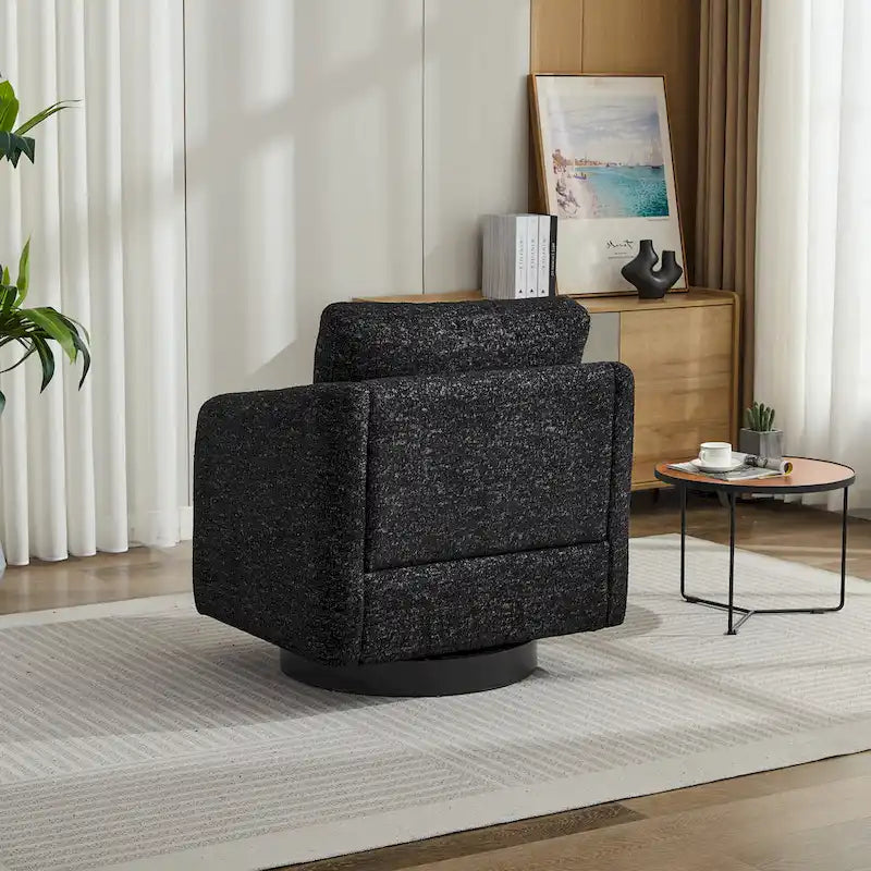 - Clara Chenille Swivel Accent Chair with Sleek Modern Design and Plush Cushioning - 31.5W