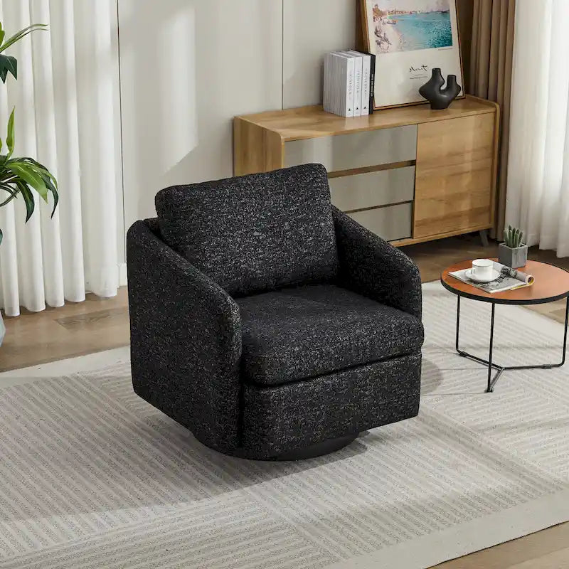 - Clara Chenille Swivel Accent Chair with Sleek Modern Design and Plush Cushioning - 31.5W