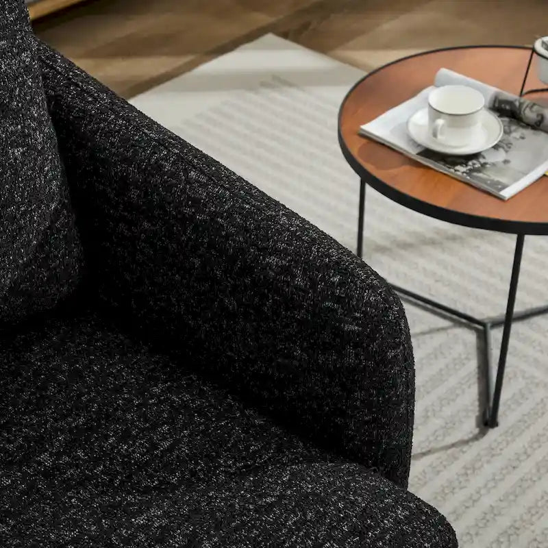 - Clara Chenille Swivel Accent Chair with Sleek Modern Design and Plush Cushioning - 31.5W