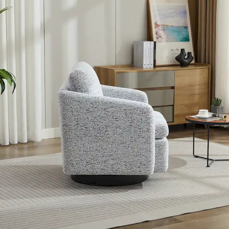 - Clara Chenille Swivel Accent Chair with Sleek Modern Design and Plush Cushioning - 31.5W