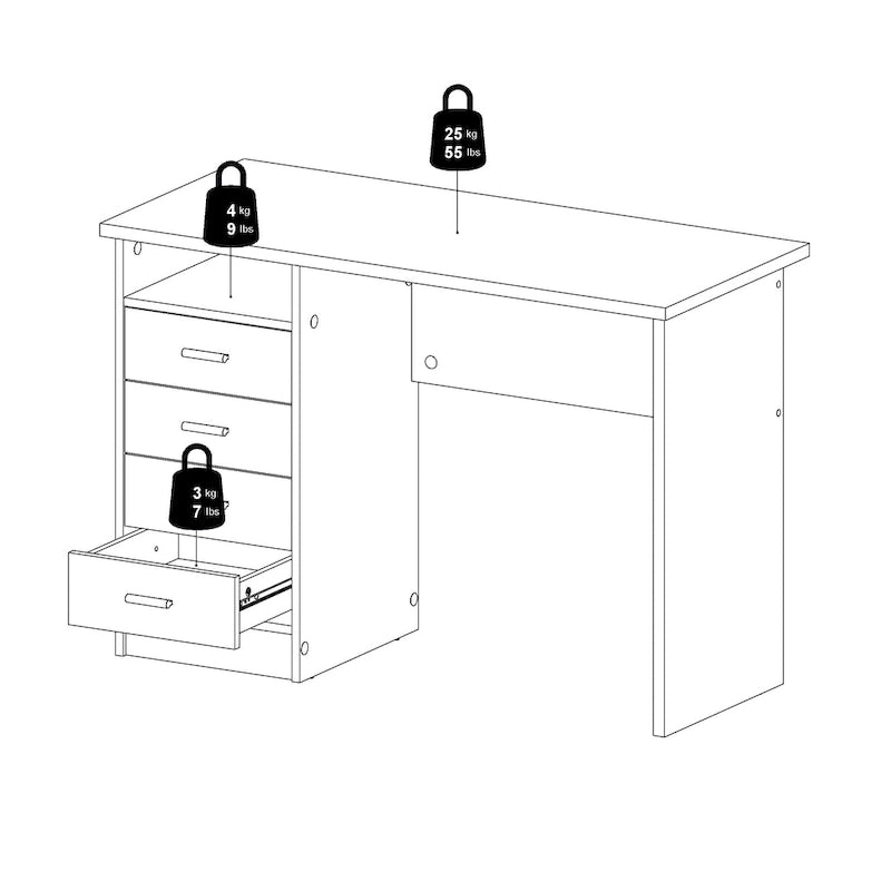 Skylar 4-drawer Desk