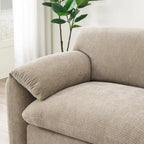 140 Chenille U-Shaped Modular Sectional Sofa with 31.5 Wide Seats, USB/Type-C Chargers & Storage Pockets