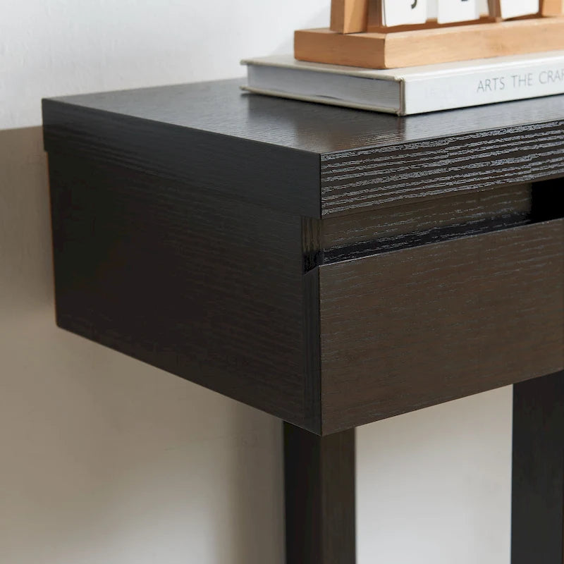 Stylish Wooden Console Table with Drawer and Shelf