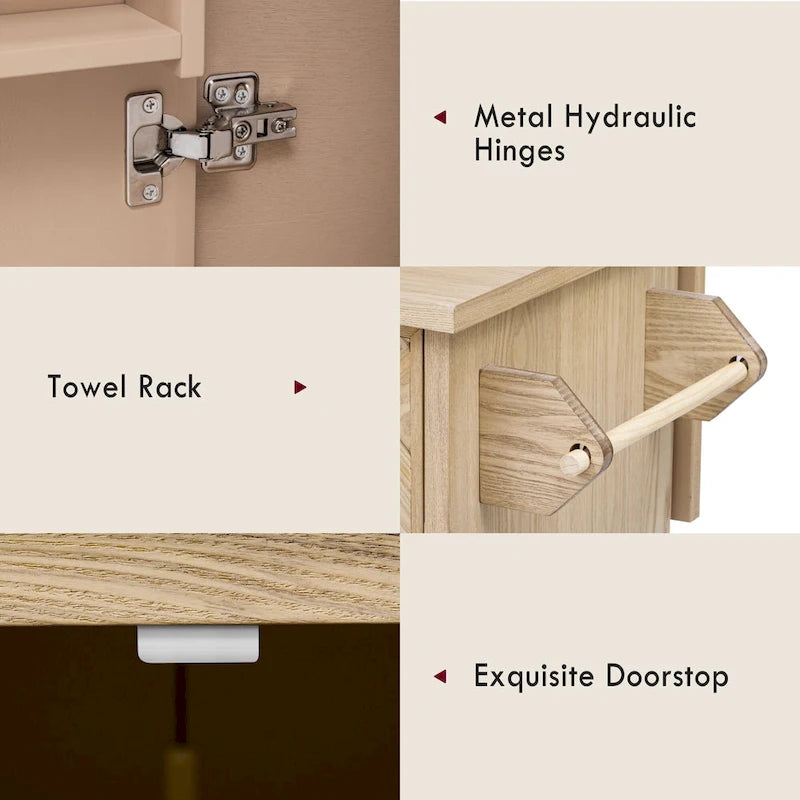 51.2W Ash Veneer Solid Wood Handwoven Kitchen Island With Drop Leaf(no include stool)