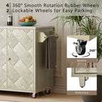 51.2W Ash Veneer Solid Wood Handwoven Kitchen Island With Drop Leaf(no include stool)