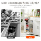 53 Inch Large Kitchen Island With Trash Can Storage Cabinet(no include stool)