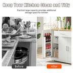 53 Inch Large Kitchen Island With Trash Can Storage Cabinet(no include stool)