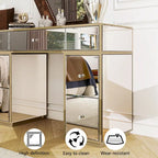 Luxury Mirror Makeup Vanity with 7 Drawers