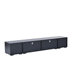 Black 82 TV Stand with Push-Open Doors & LED for TVs Up to 90