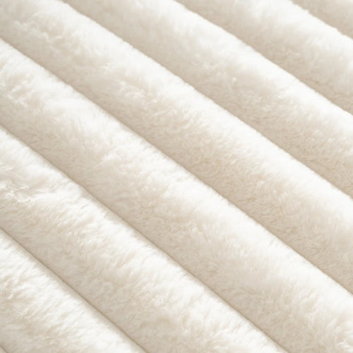 110 Faux Fur Cloud 3-Seater sat L-Shaped Sectional Sofa with Two Included Throw Pillows