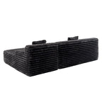 110 Faux Fur Cloud 3-Seater sat L-Shaped Sectional Sofa with Two Included Throw Pillows