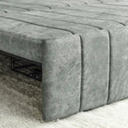 Modern 68 Foam 3 in 1 Pull-Out 3-seaters Bed Sleeper Sofa with Copper Nails and Two Drawers