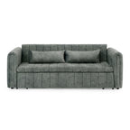 Modern 68 Foam 3 in 1 Pull-Out 3-seaters Bed Sleeper Sofa with Copper Nails and Two Drawers