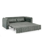 Modern 68 Foam 3 in 1 Pull-Out 3-seaters Bed Sleeper Sofa with Copper Nails and Two Drawers