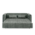 Modern 68 Foam 3 in 1 Pull-Out 3-seaters Bed Sleeper Sofa with Copper Nails and Two Drawers