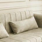 Modern 68 Foam 3 in 1 Pull-Out 3-seaters Bed Sleeper Sofa with Copper Nails and Two Drawers