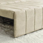 Modern 68 Foam 3 in 1 Pull-Out 3-seaters Bed Sleeper Sofa with Copper Nails and Two Drawers