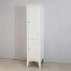 5-tier Narrow Freestanding Bathroom Cabinet with 2-shutter Doors - 15.35 x 15.35 x 63.00