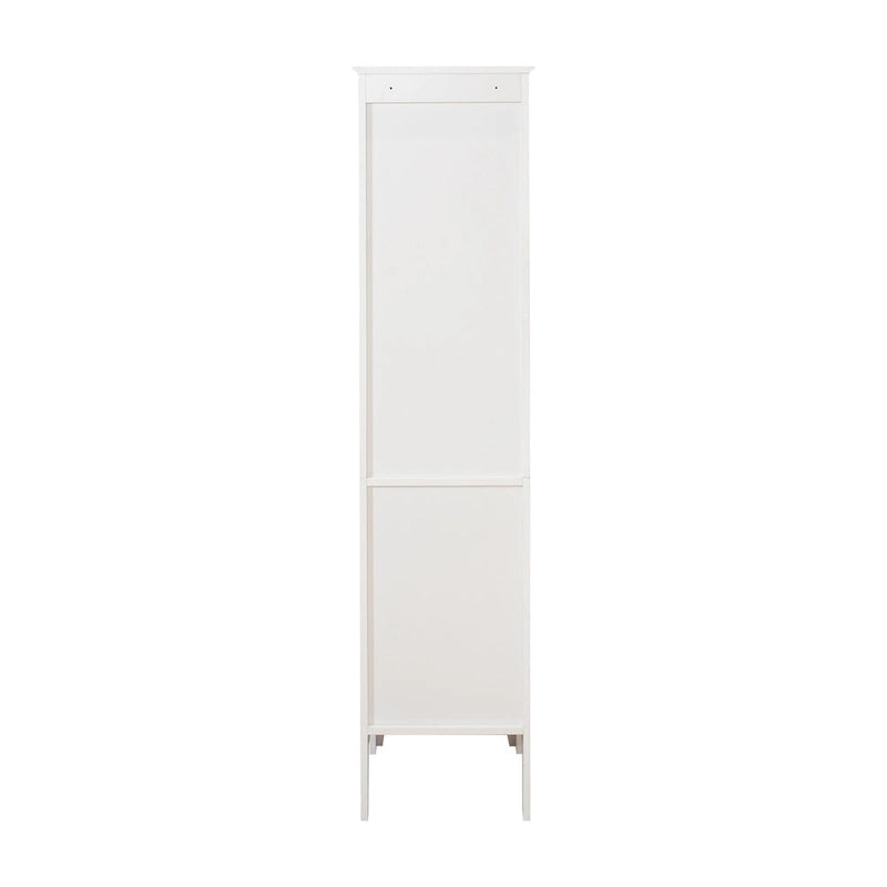 5-tier Narrow Freestanding Bathroom Cabinet with 2-shutter Doors - 15.35 x 15.35 x 63.00