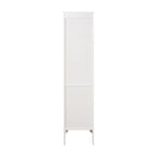 5-tier Narrow Freestanding Bathroom Cabinet with 2-shutter Doors - 15.35 x 15.35 x 63.00