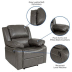 Microfiber Pillow Back Recliner