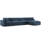 Hrazdan Fabric/Wood Down-filled Over-stuffed 5-piece Sectional Sofa Set