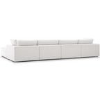Hrazdan Fabric/Wood Down-filled Over-stuffed 5-piece Sectional Sofa Set
