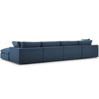 Hrazdan Fabric/Wood Down-filled Over-stuffed 5-piece Sectional Sofa Set