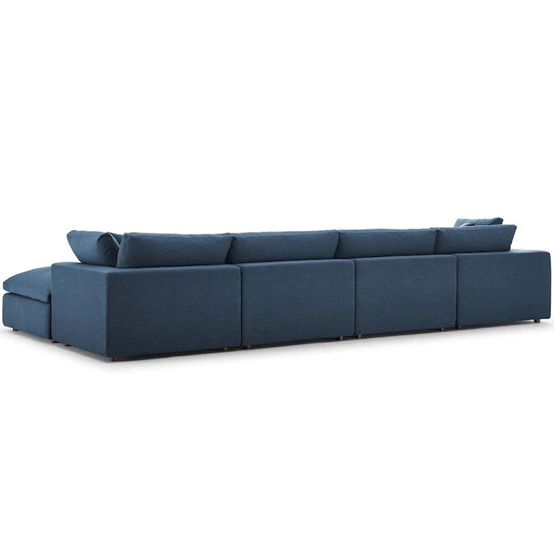 Hrazdan Fabric/Wood Down-filled Over-stuffed 5-piece Sectional Sofa Set