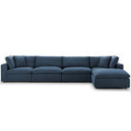Hrazdan Fabric/Wood Down-filled Over-stuffed 5-piece Sectional Sofa Set