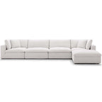 Hrazdan Fabric/Wood Down-filled Over-stuffed 5-piece Sectional Sofa Set