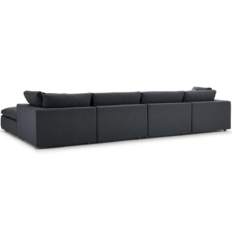 Hrazdan Fabric/Wood Down-filled Over-stuffed 5-piece Sectional Sofa Set