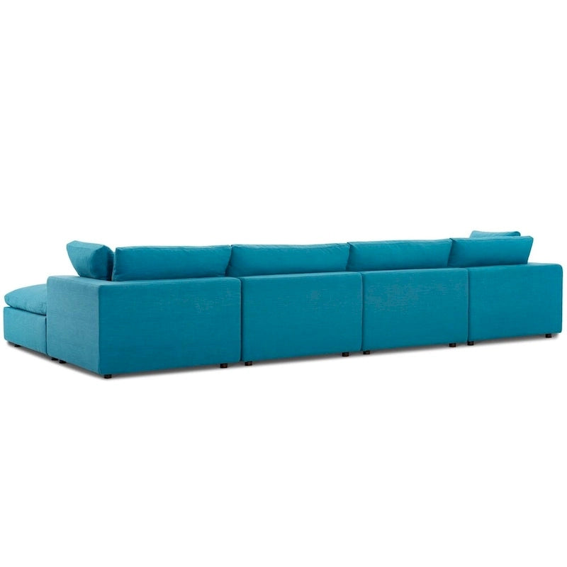 Hrazdan Fabric/Wood Down-filled Over-stuffed 5-piece Sectional Sofa Set