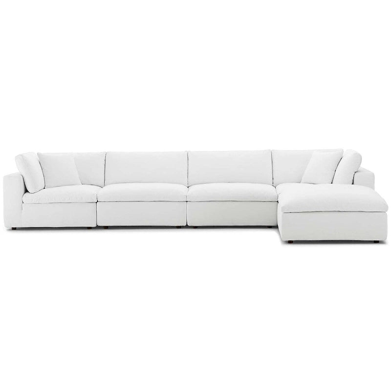 Hrazdan Fabric/Wood Down-filled Over-stuffed 5-piece Sectional Sofa Set