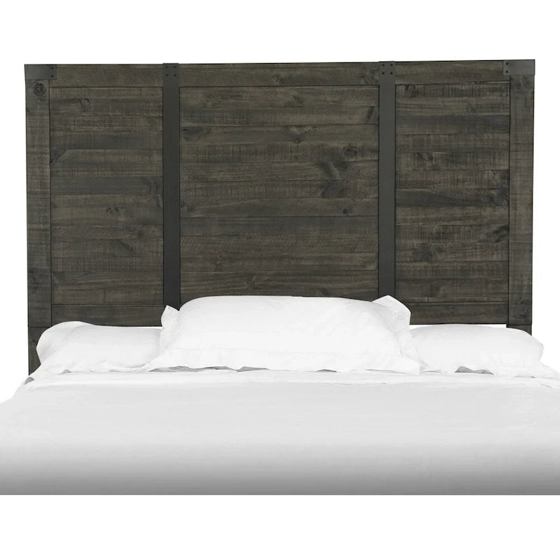 Abington Panel Bed Queen Headboard in Weathered Charcoal